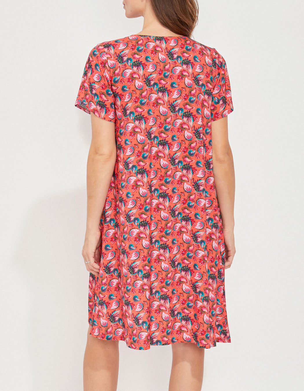 Robe imprimée fluide évasée Ecovero ZOE