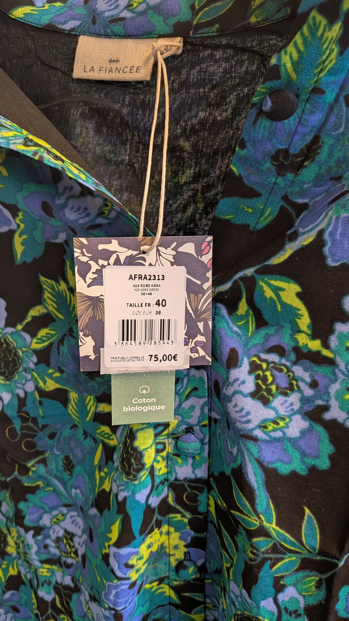 Robe chemise coton bio imprimé AGRA
