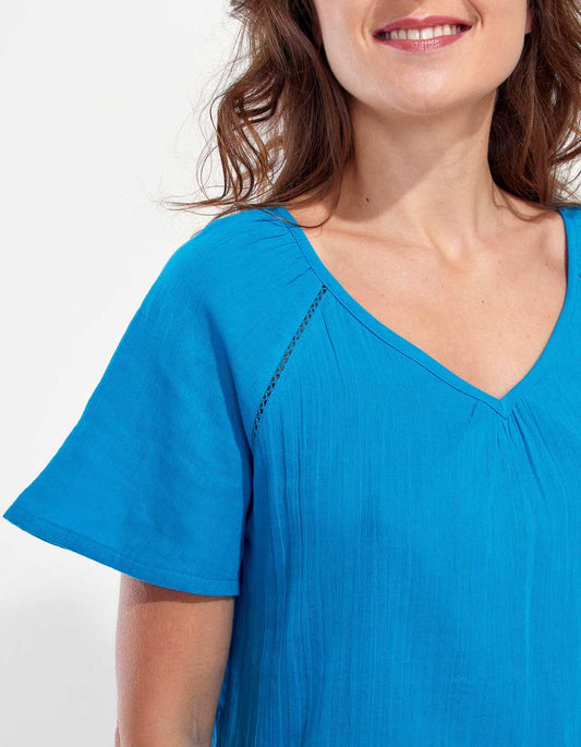 Top évasé gaze de coton XALADA