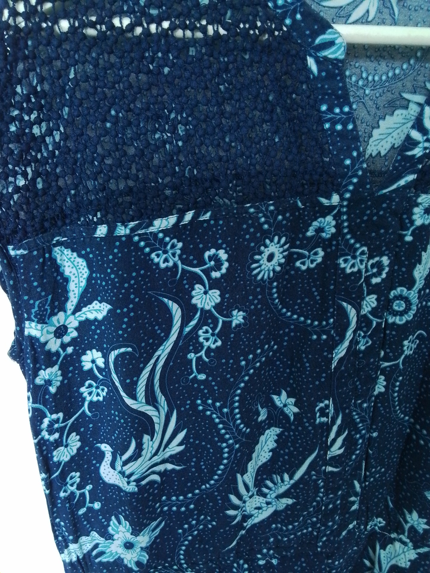 Robe coton, doublée, élastique à la taille