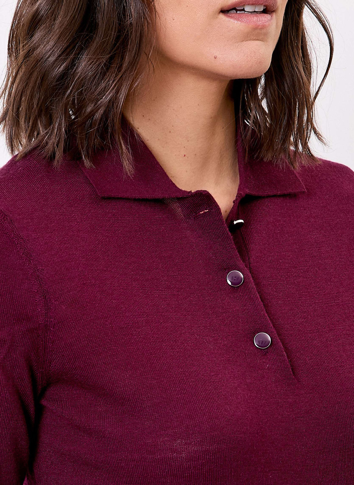 Pull laine mérinos col polo KARL