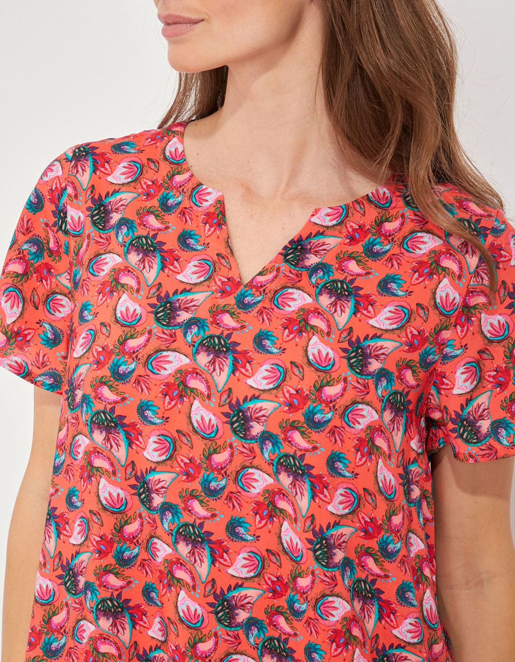 Robe imprimée fluide évasée Ecovero ZOE