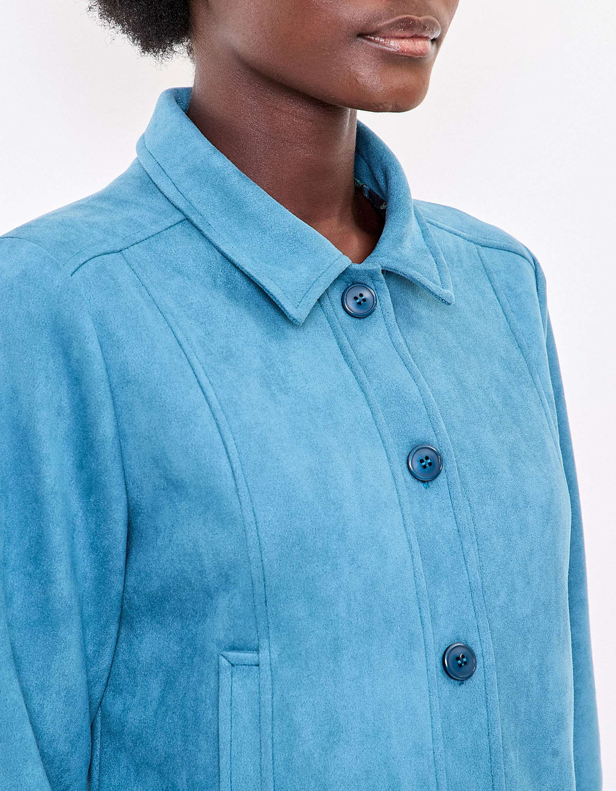 Veste courte suédine doublée AJDA
