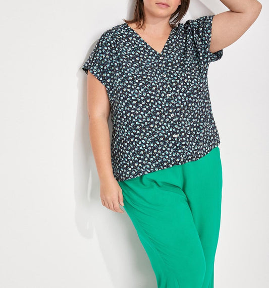 Blouse fluide col v ecovero VALERIA