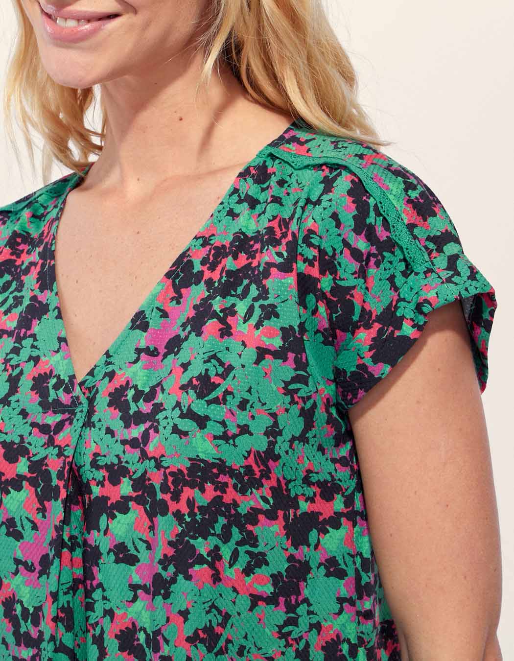 Robe imprimée fluide évasée TATOUINE