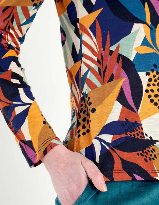 T-shirt droit coton flammé imprimé KANPUR