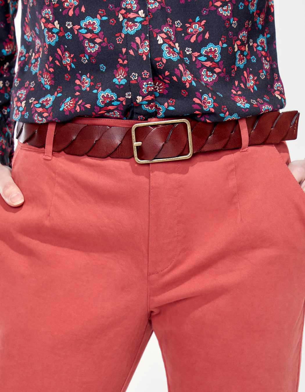 Ceinture cuir tréssé ajustable DEEPA
