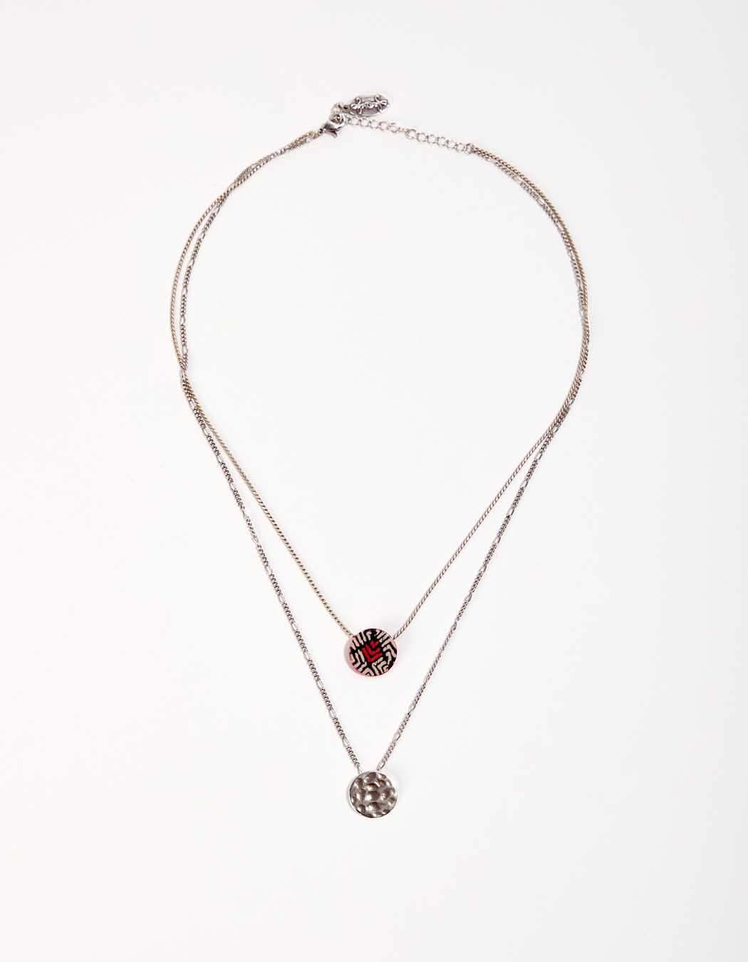 Collier double pastille LASA