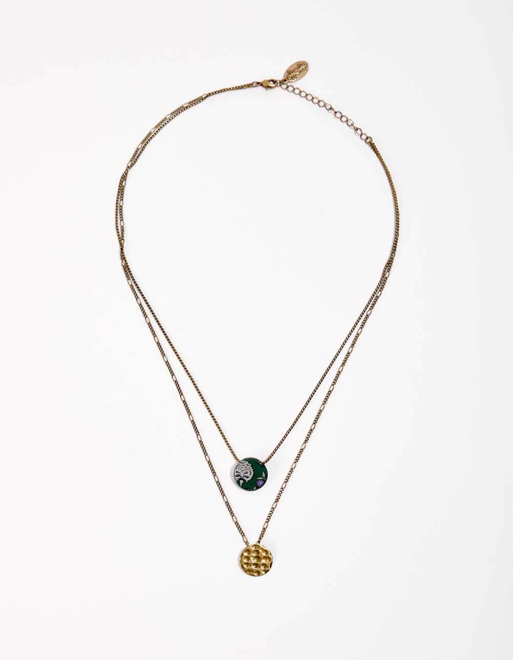 Collier double pastille LASA