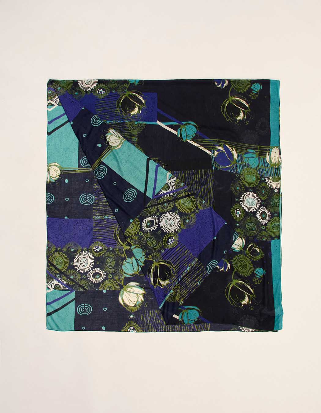 Grand foulard rectangulaire imprimé GRIMM