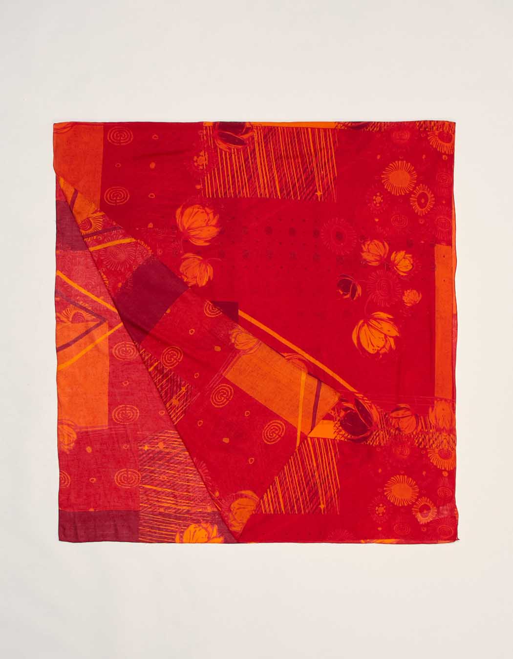 Grand foulard rectangulaire imprimé GRIMM