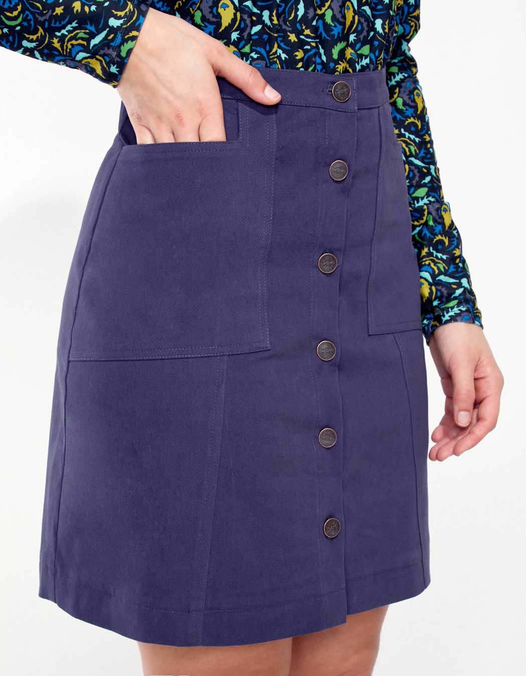 Jupe coton boutonnée PATIALA