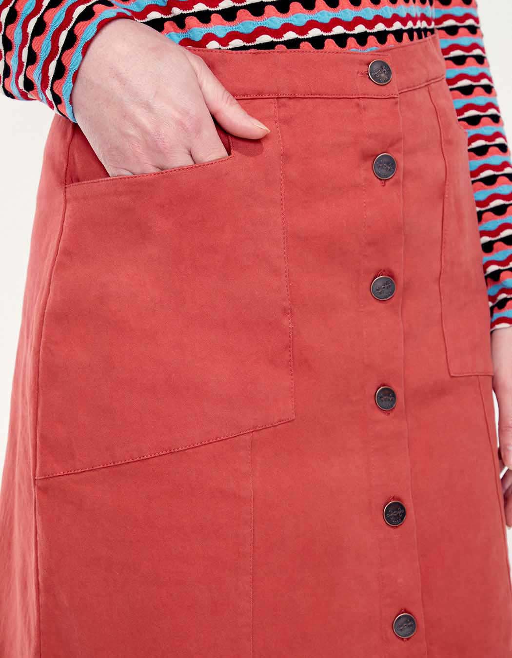 Jupe coton boutonnée PATIALA