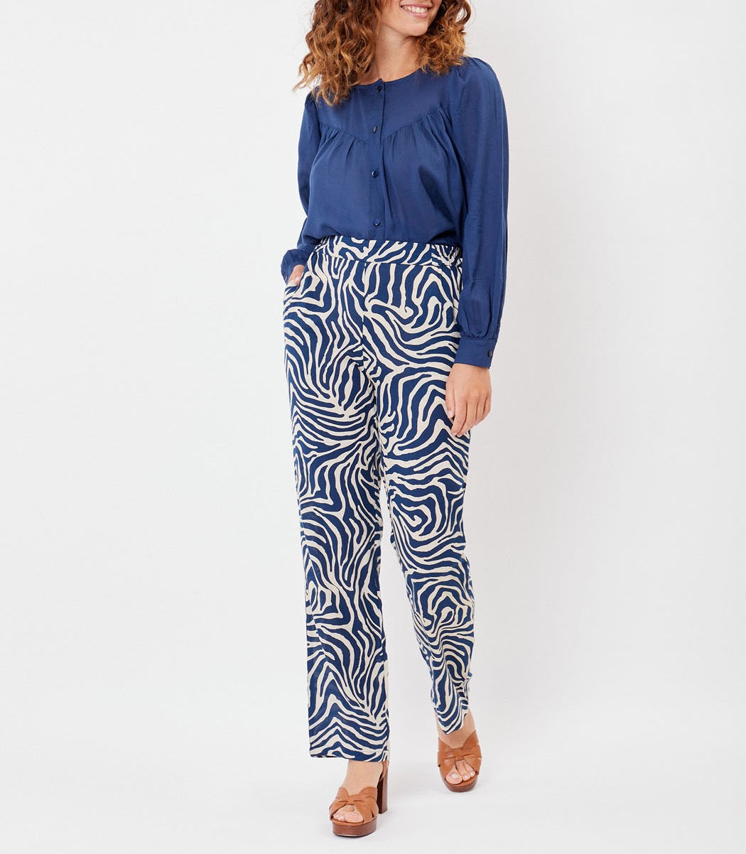 Pantalon droit coton bio JONA PRINT