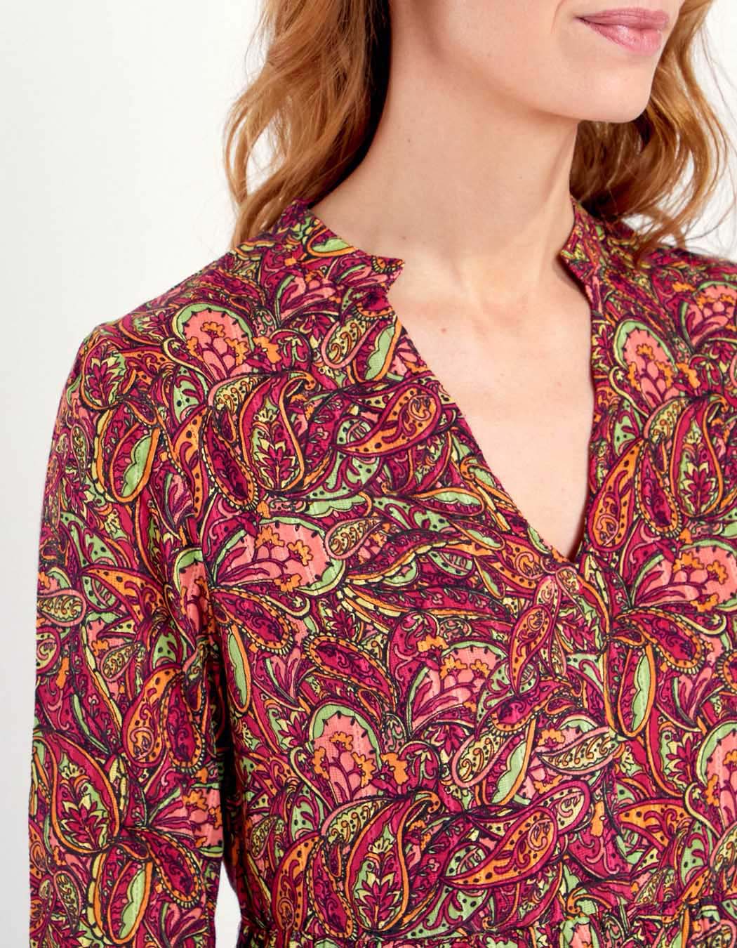 Robe coton volantée imprimée MIYAMA