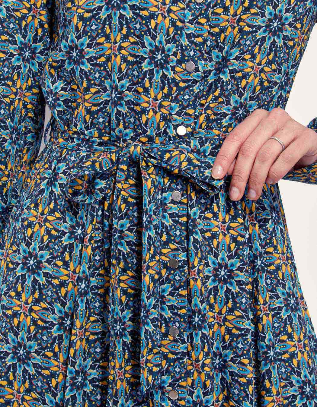 Robe chemise longue imprimée ALI