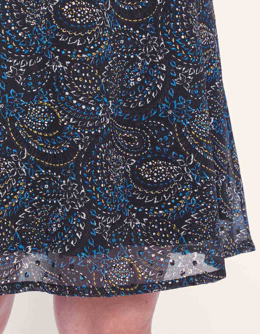 Robe imprimée évasée doublée AKALIA