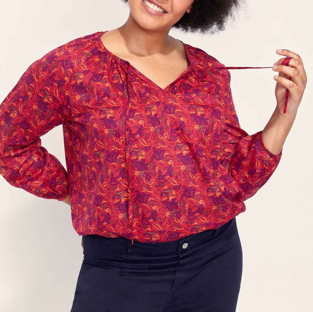 Blouse imprimée coton bio AYANA