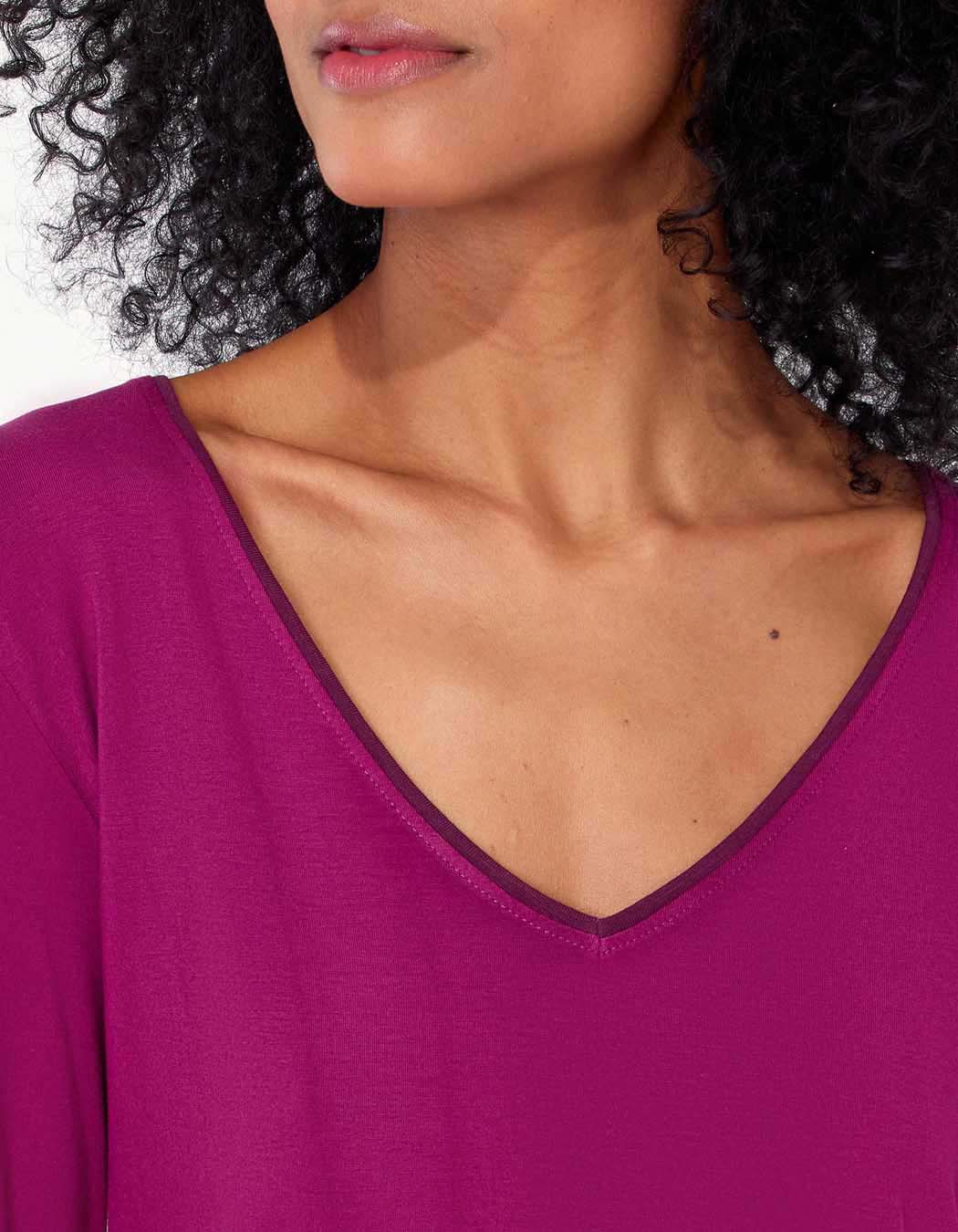 T-shirt fluide col V JAIPUR