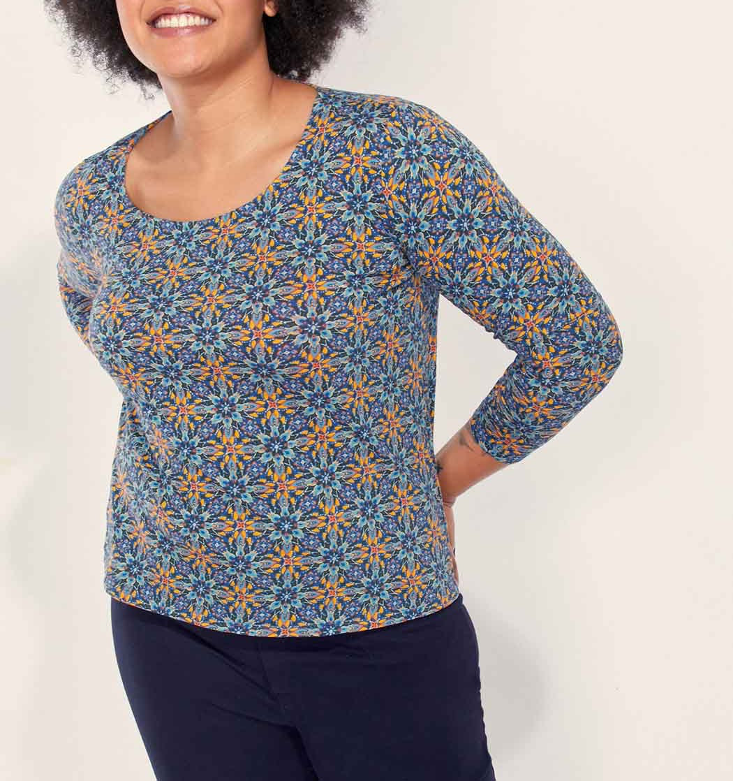 T-shirt coton bio imprimé KANPUR