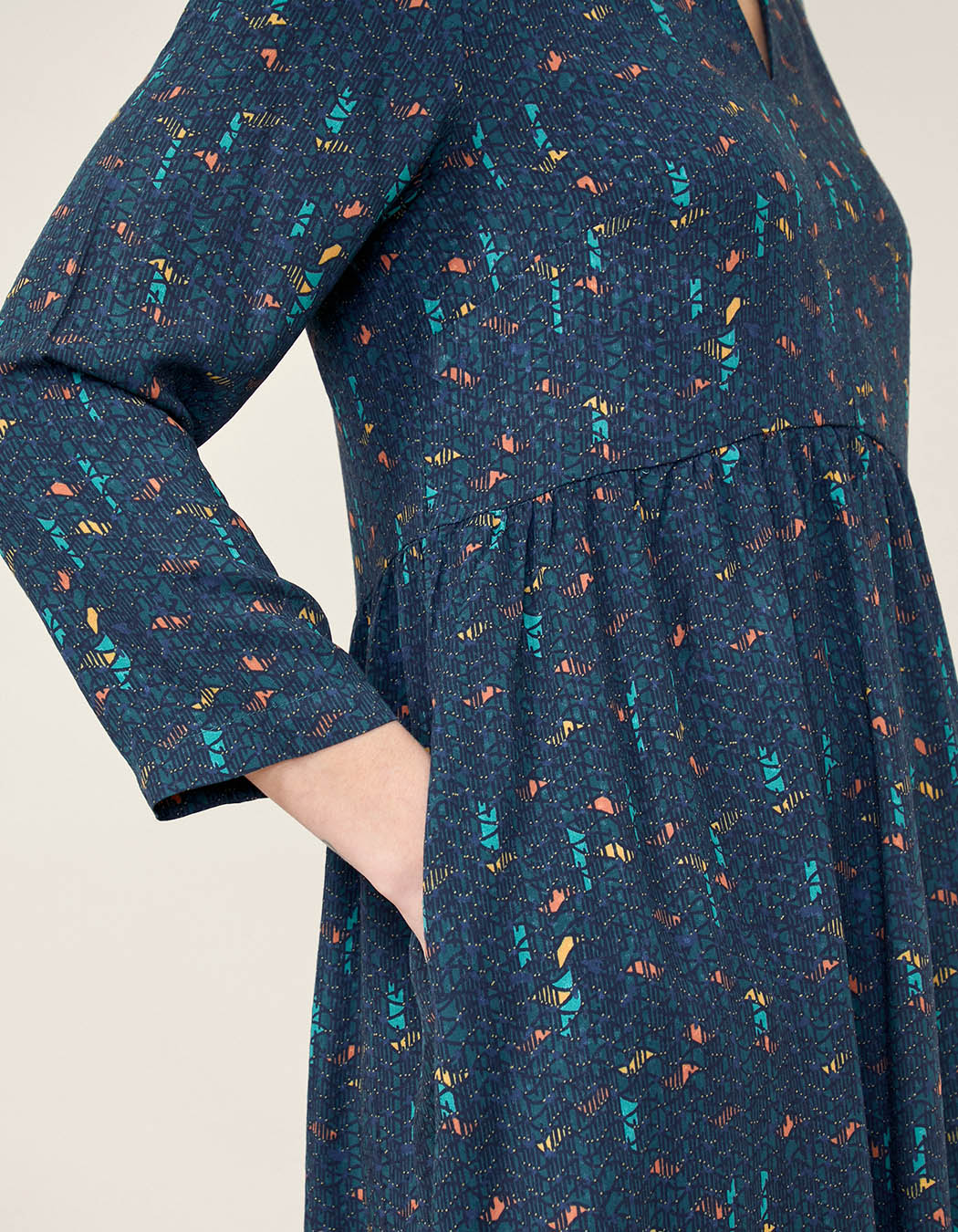 Robe imprimée fluide et ample TANUKI