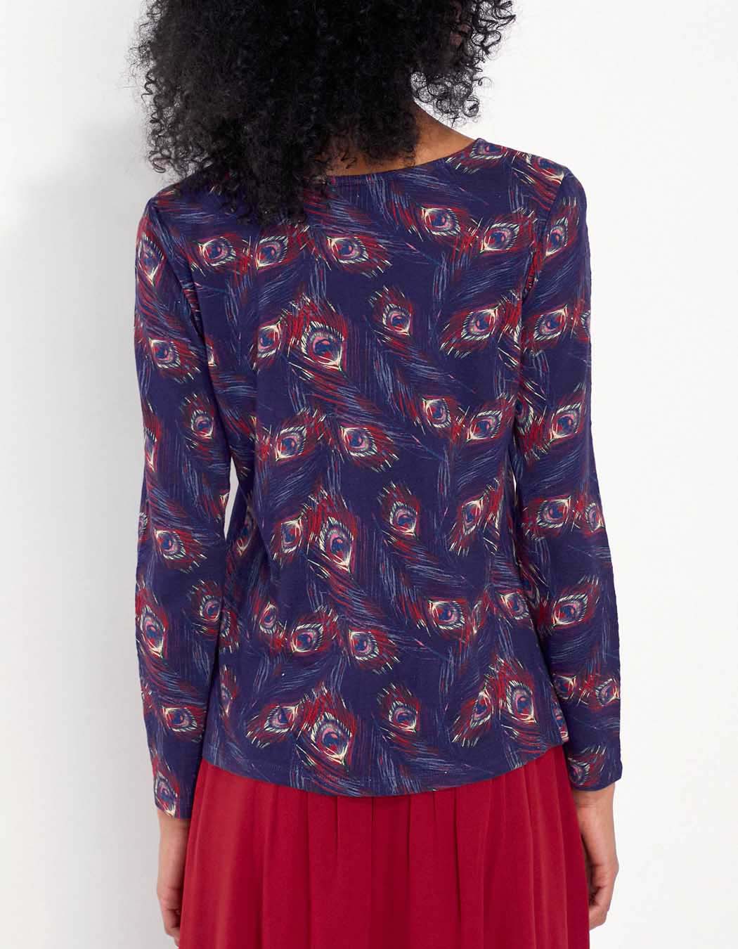 T-shirt evasé coton flammé imprimé KANPUR