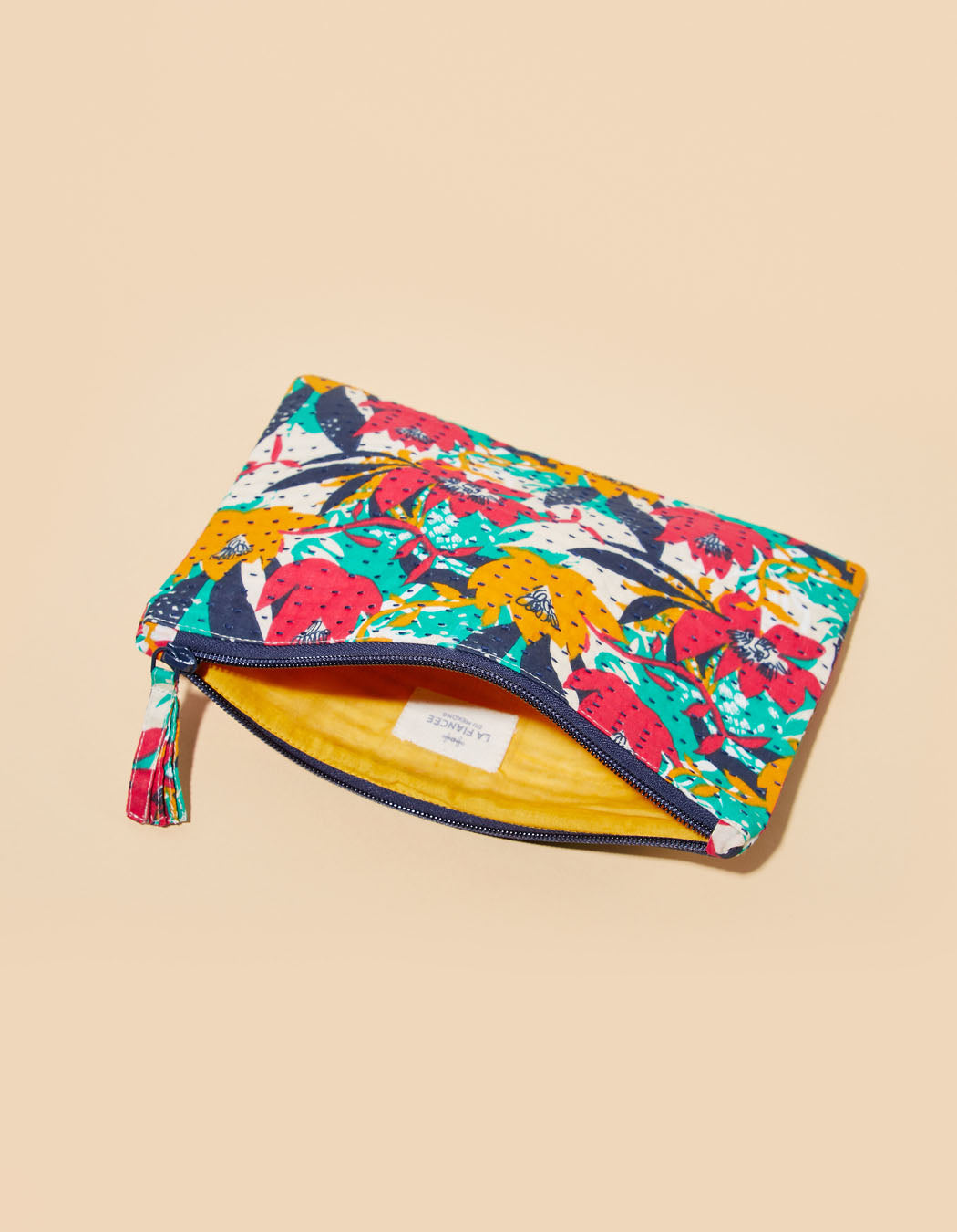 Pochette quiltée en coton