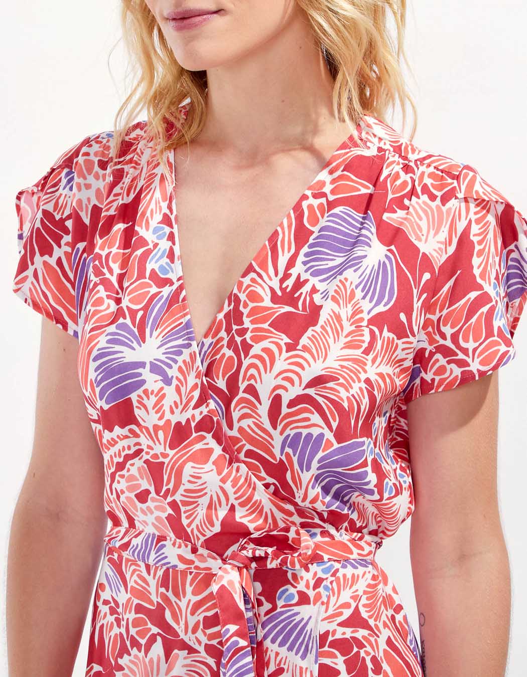 Robe longue cache-cœur ELEZA