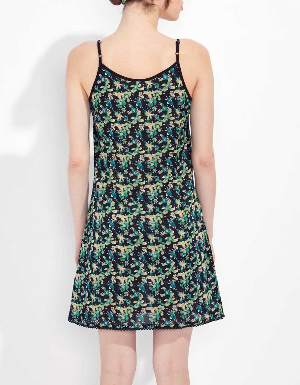 Robe imprimée fines bretelles IONA