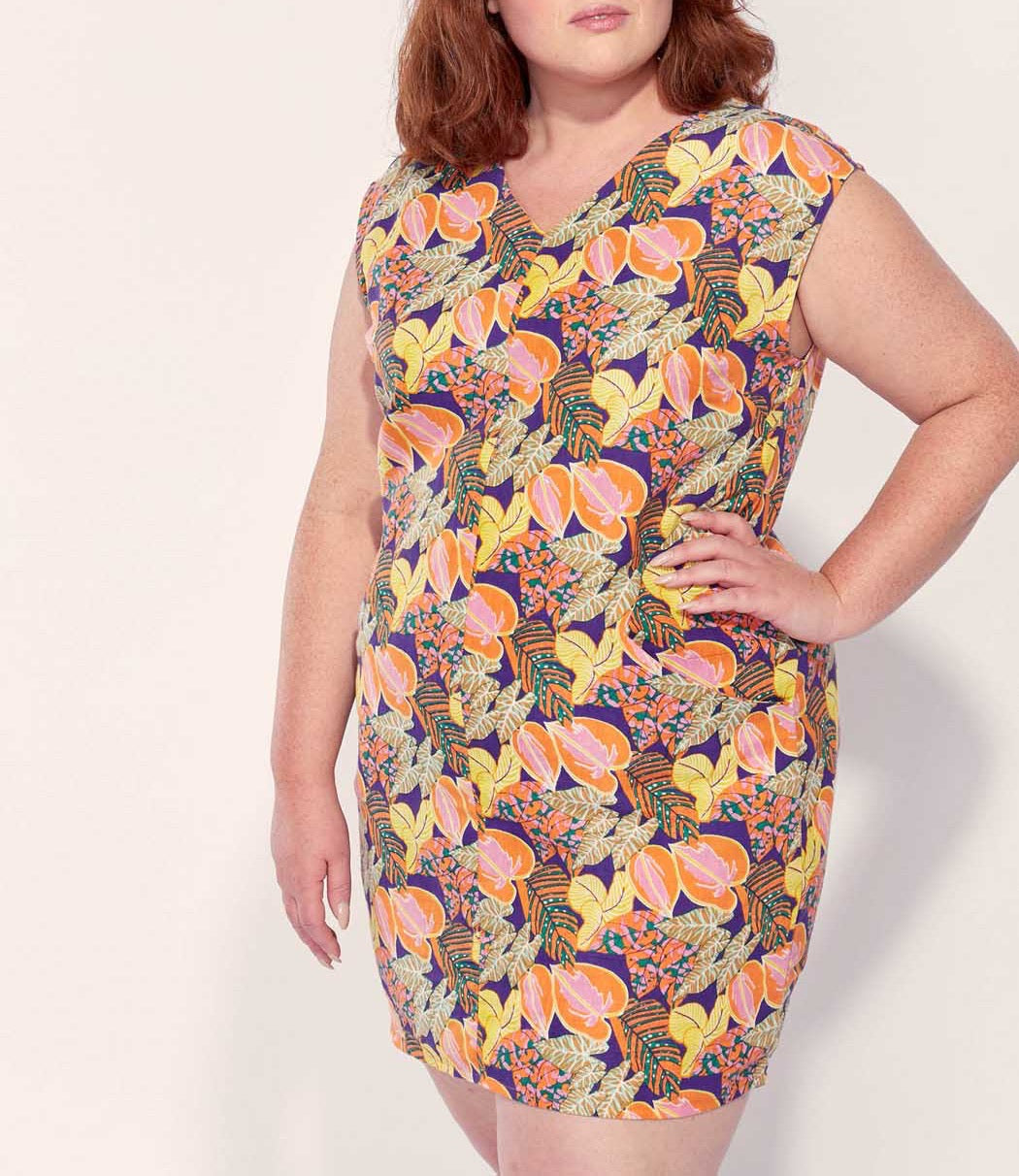 Robe imprimée coton lin YANI