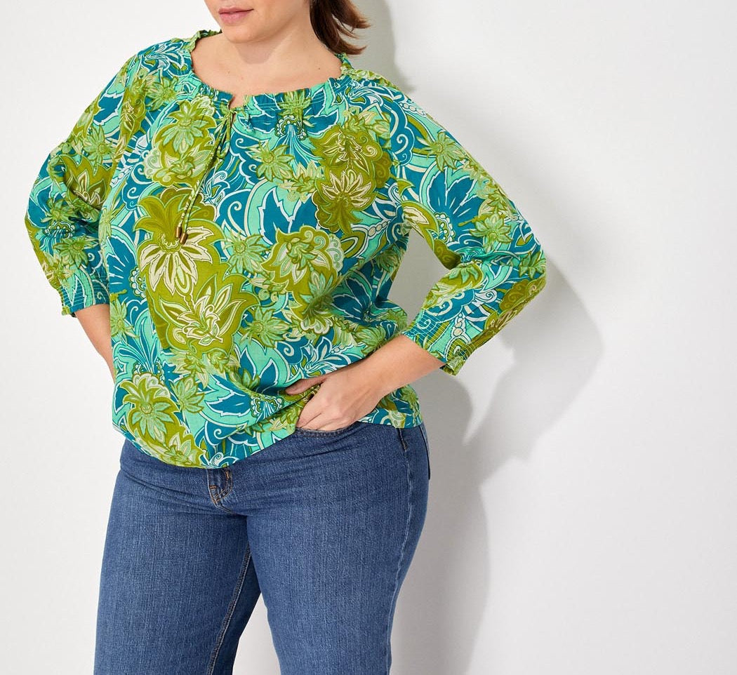 Blouse voile de coton bio ample MEHAN