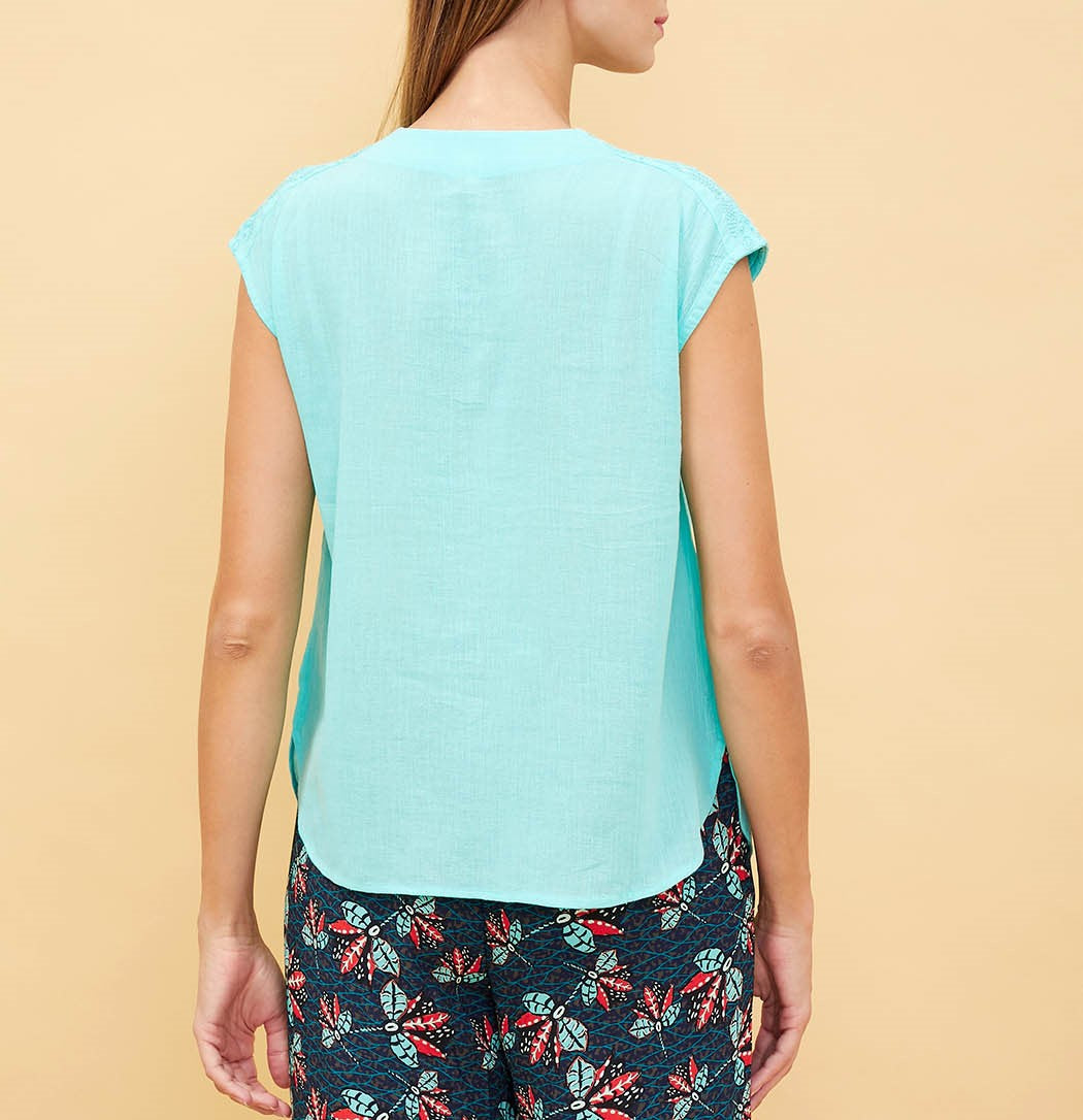 Top brodé coton Kestelle