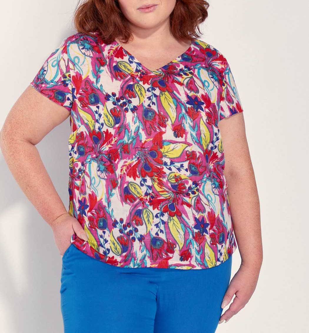 T-shirt coloré gaze de coton ANGELITA