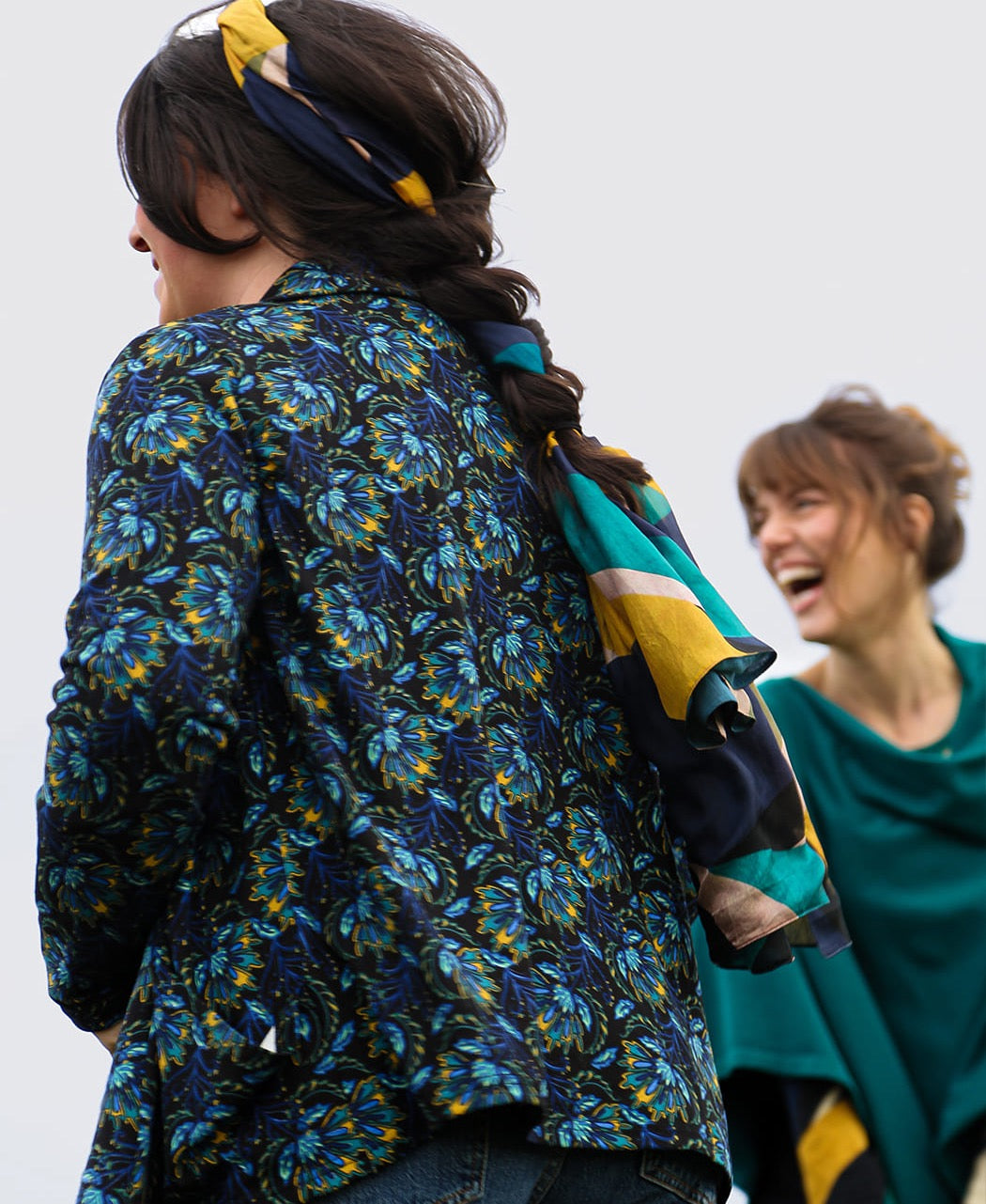 Foulard en soie imprimé doublé SOIE