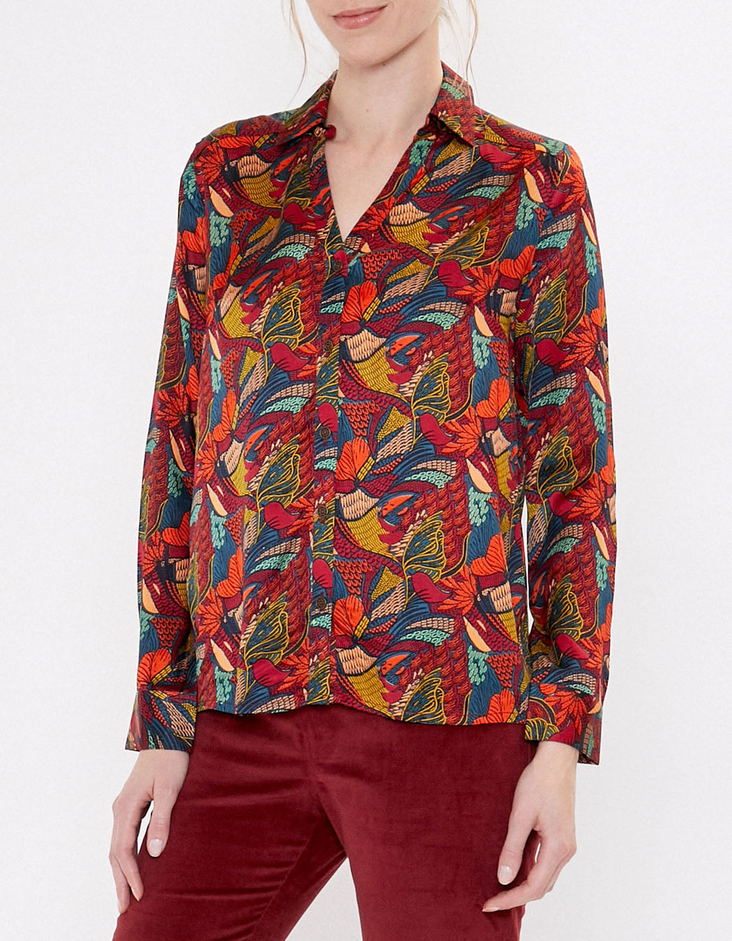 Chemise coupe droite imprimée REY