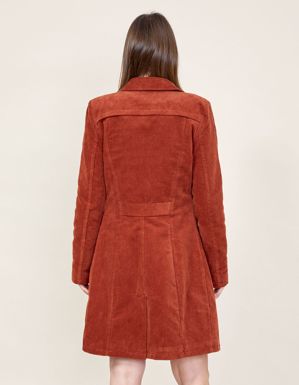 Manteau long en velours côtelé PEMAN