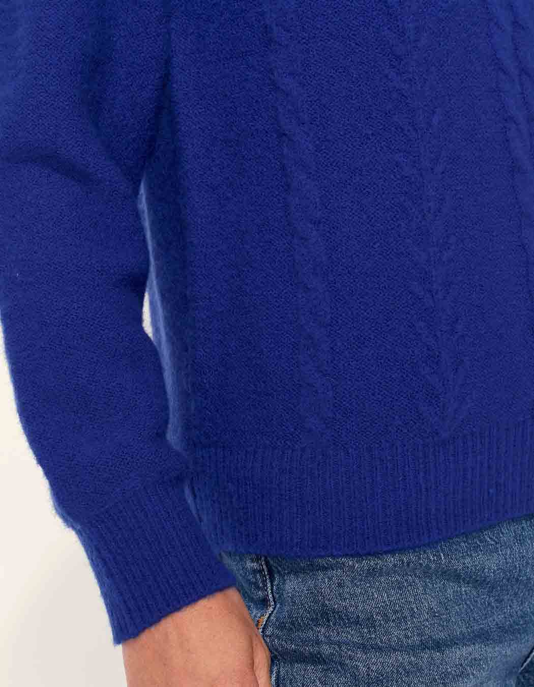 Pull fantaisie col rond uni MONA