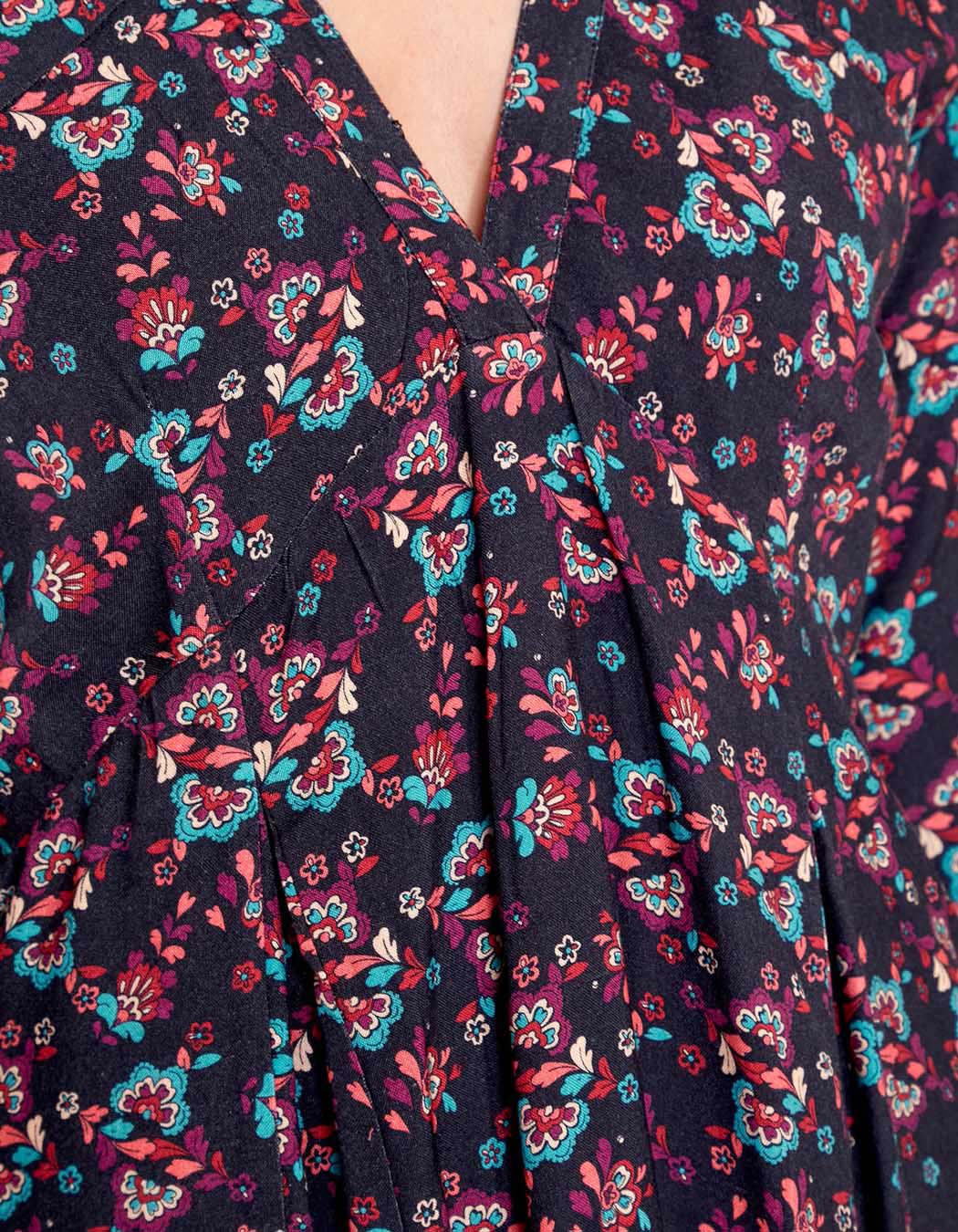 Robe fluide evasée imprimée MIRZAPUR