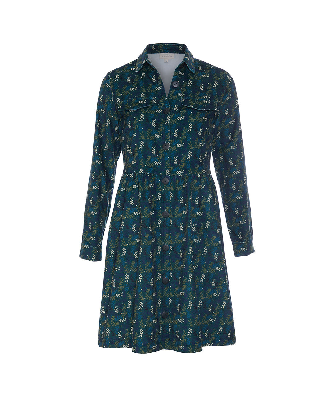 Robe chemisier velours stretch imprimée VERA