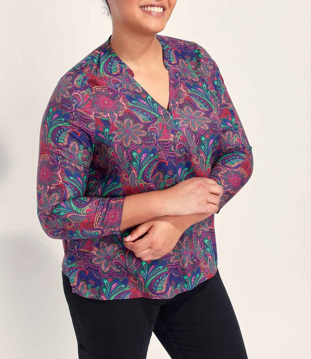 Blouse fluide evasée Ecovero AWARANE