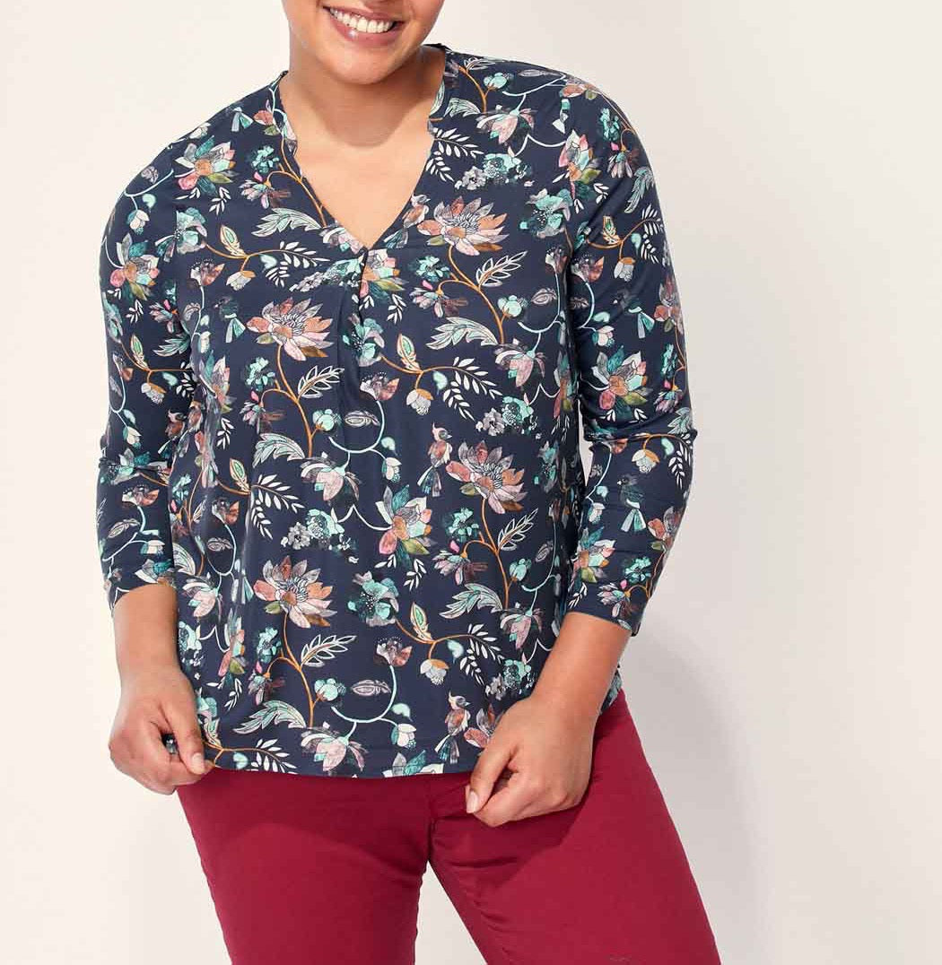 Blouse fluide evasée Ecovero AWARANE