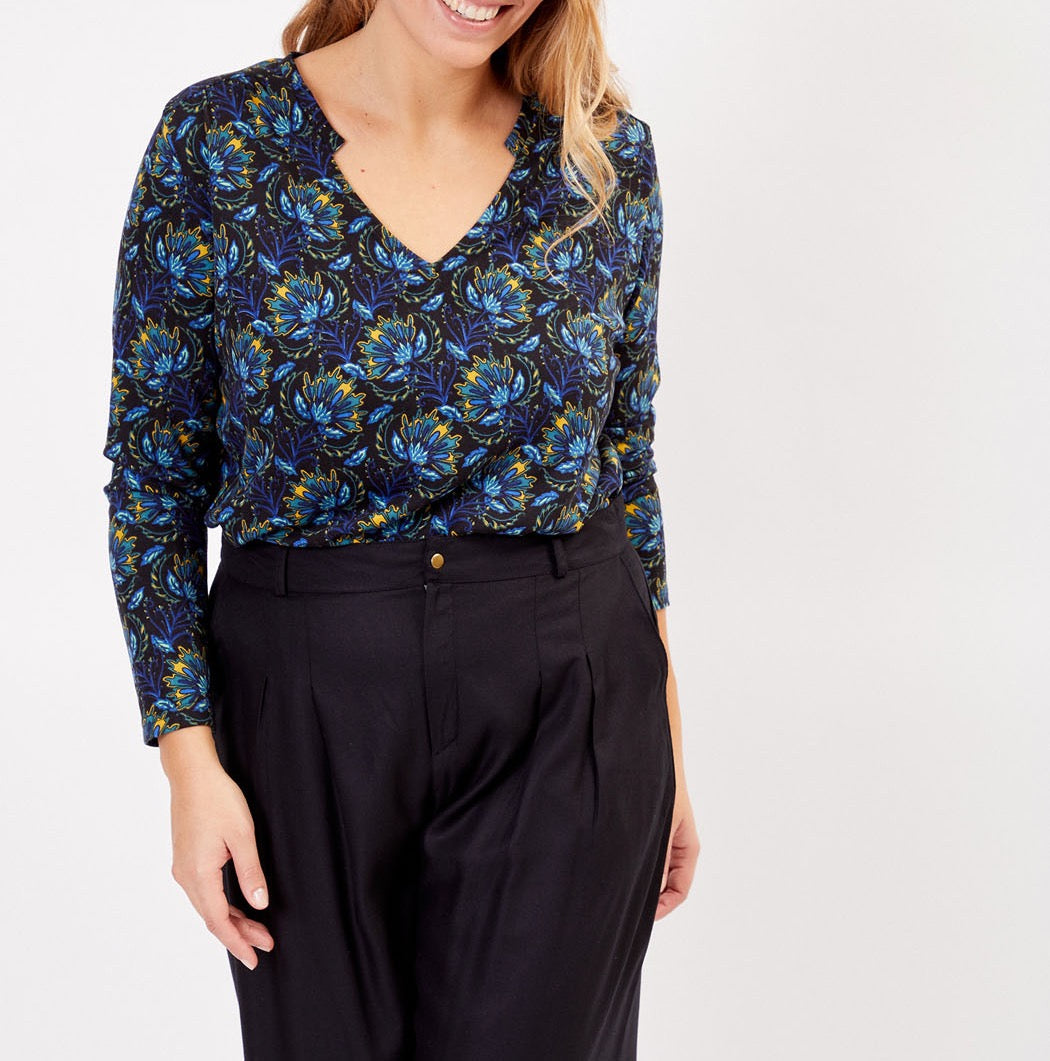 T-shirt col V imprimé ORVAR