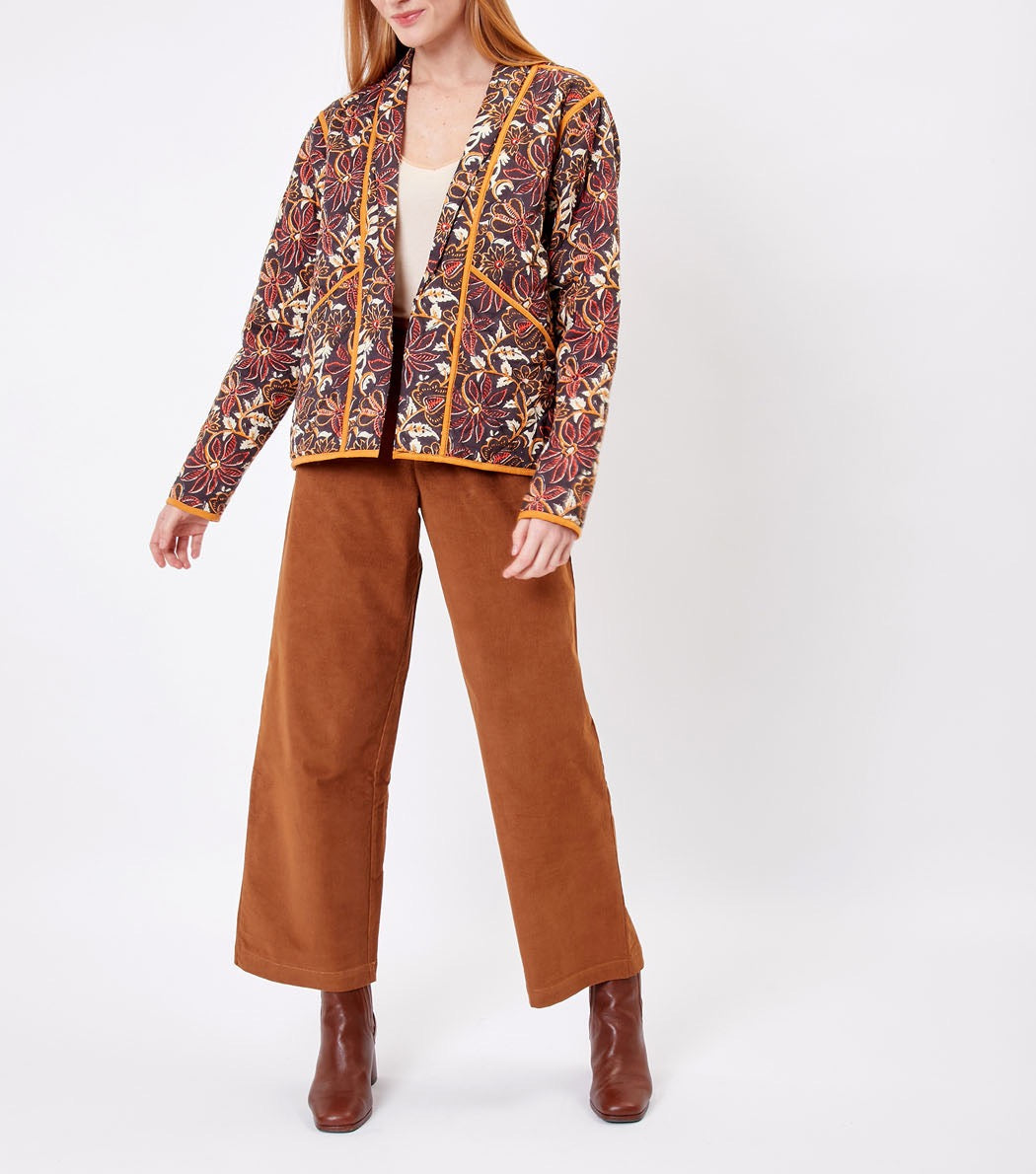 Veste Kimono Matelassée imprimée en coton MARELA