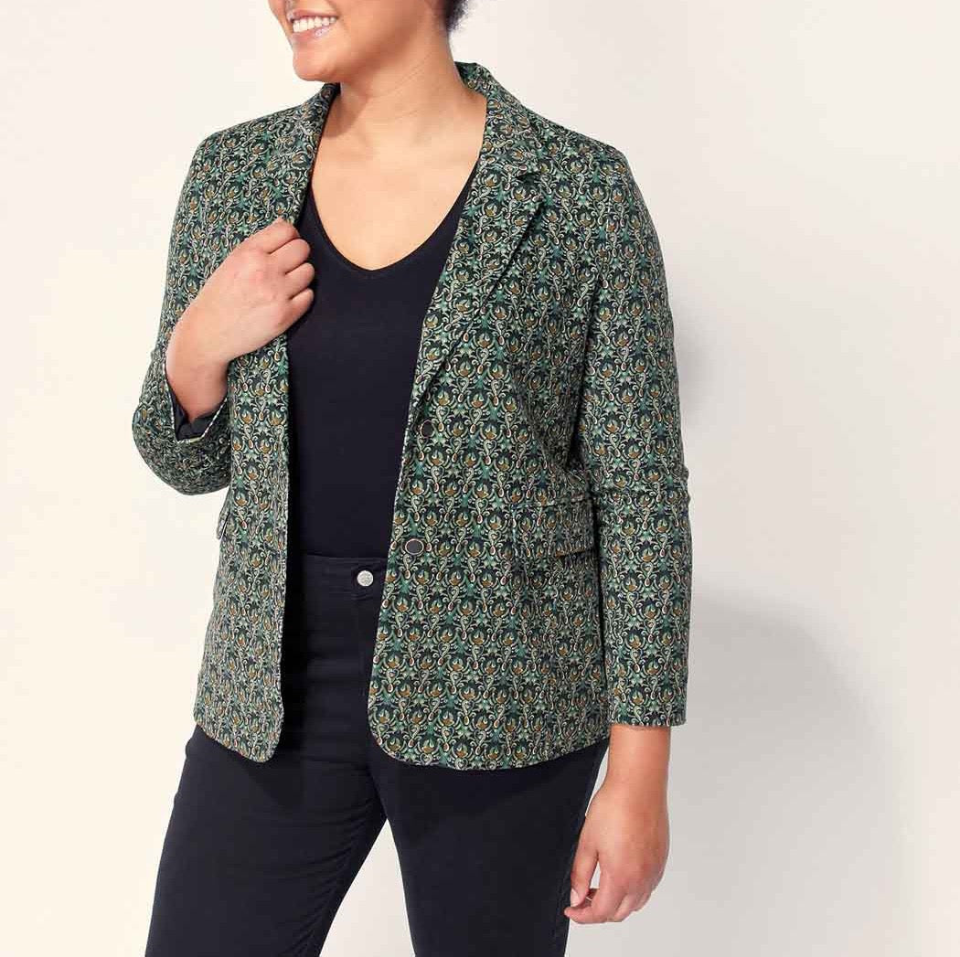 Veste blazer imprimée velours lisse ETAWA