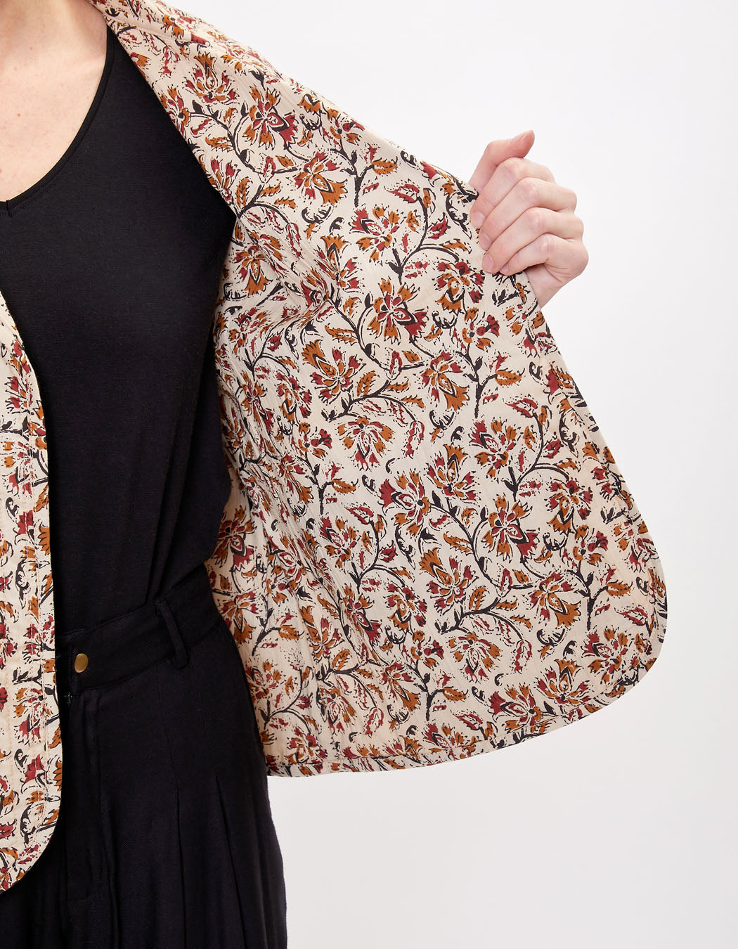Veste Tailleur Matelassée imprimée en coton KAJA