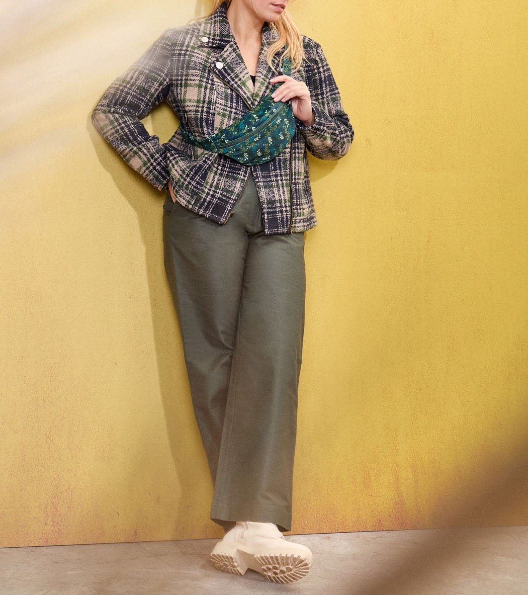 Veste perfecto motif en lainage MAJDI