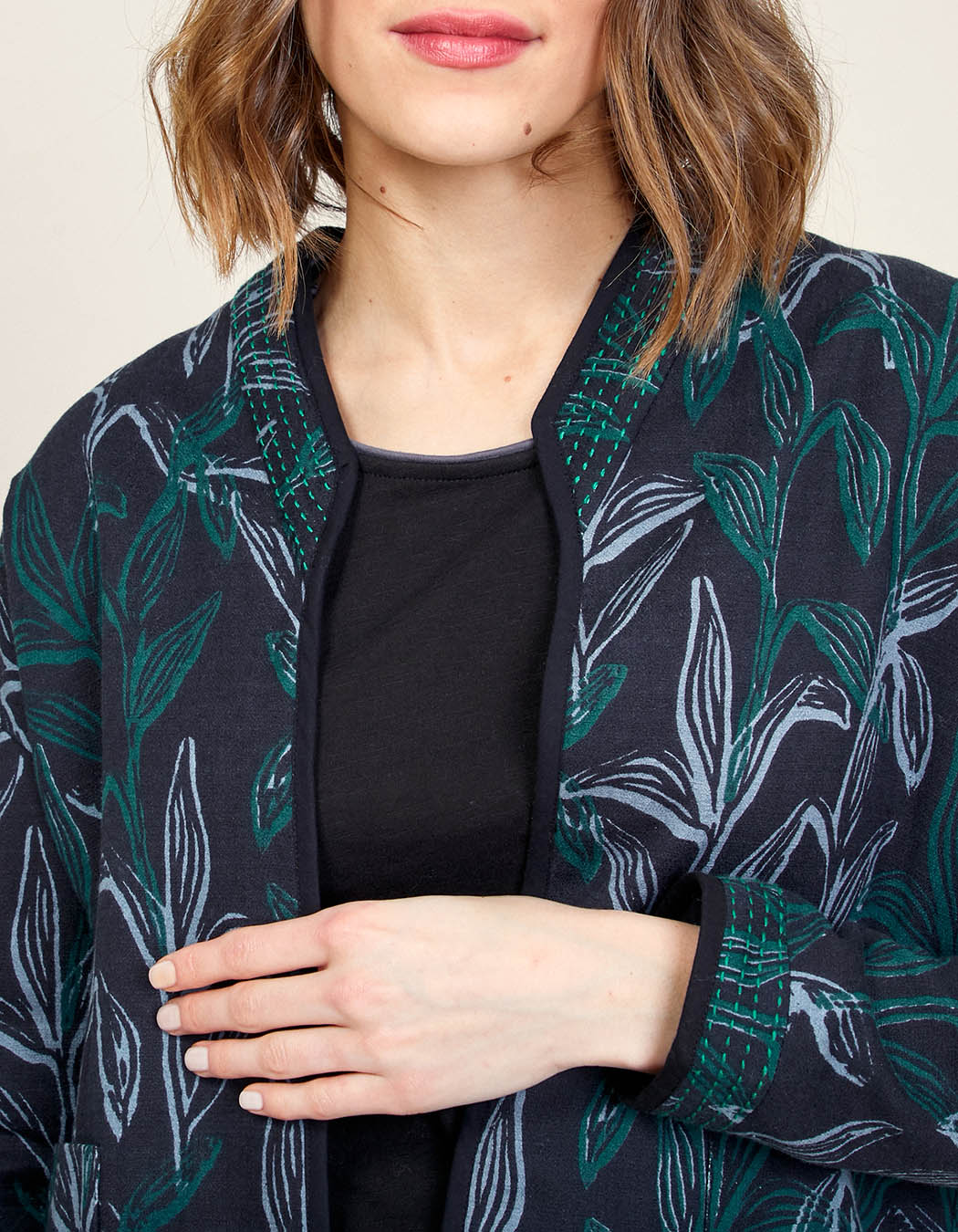 Veste esprit kimono imprimée NAKAMA