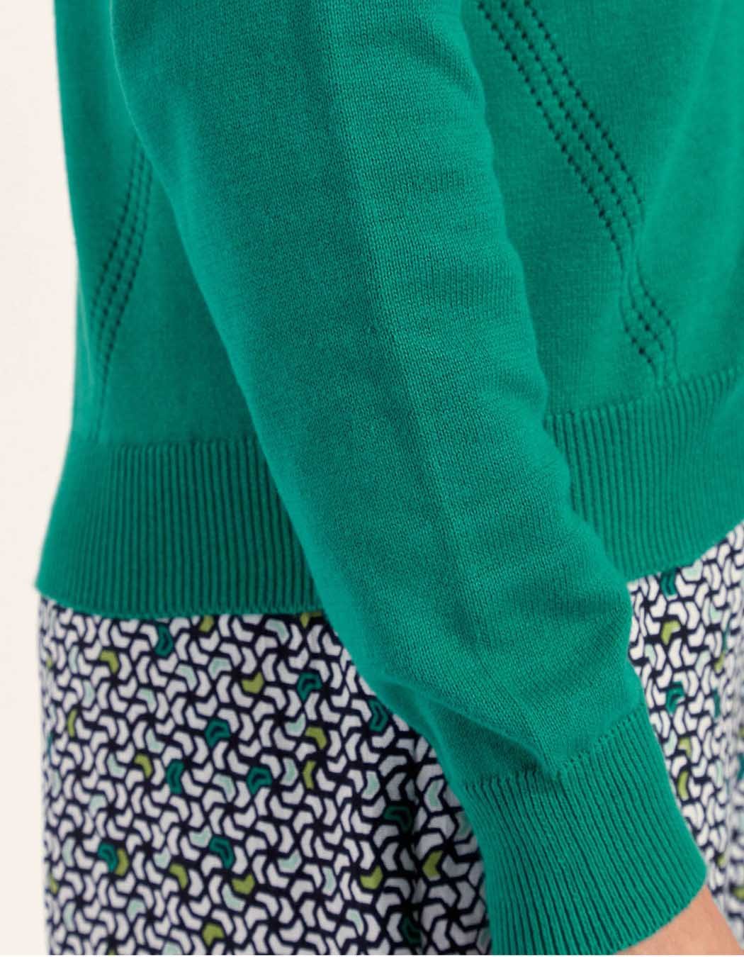 Gilet maille droit LEANDRA