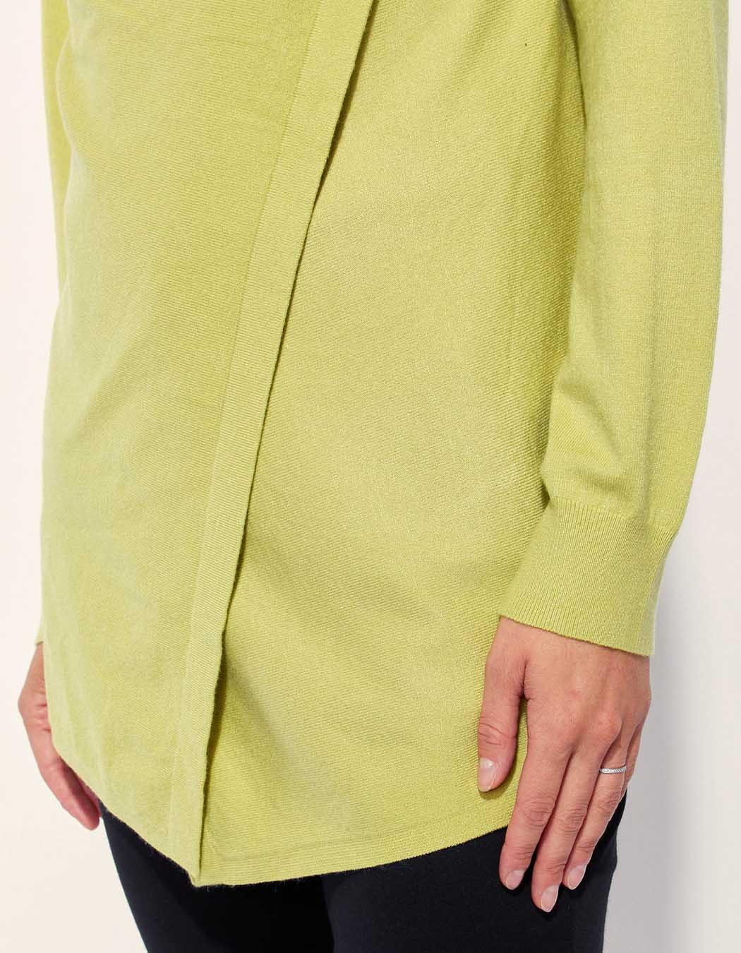 Gilet long maille effet drappé TACHI