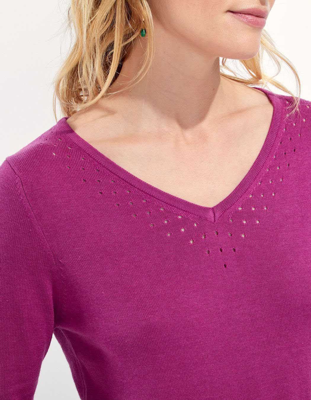 Pull col V maille BARITO